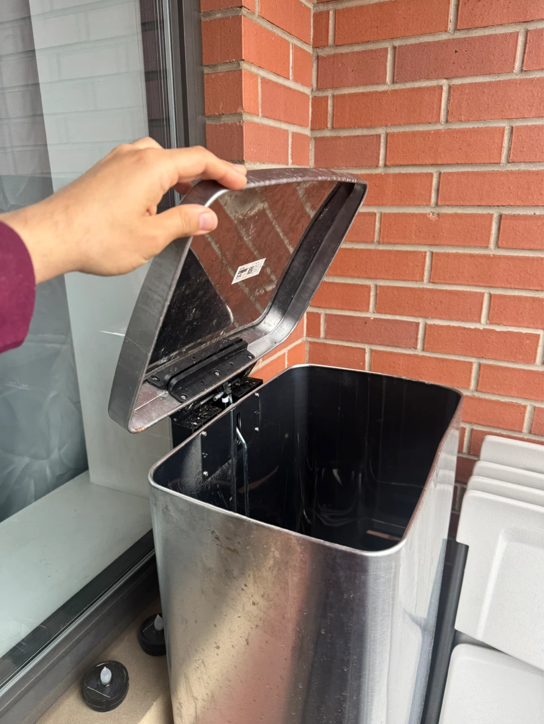 IKEA SULTAN Stainless Steel Trash Can with Foot Pedal - photo 4