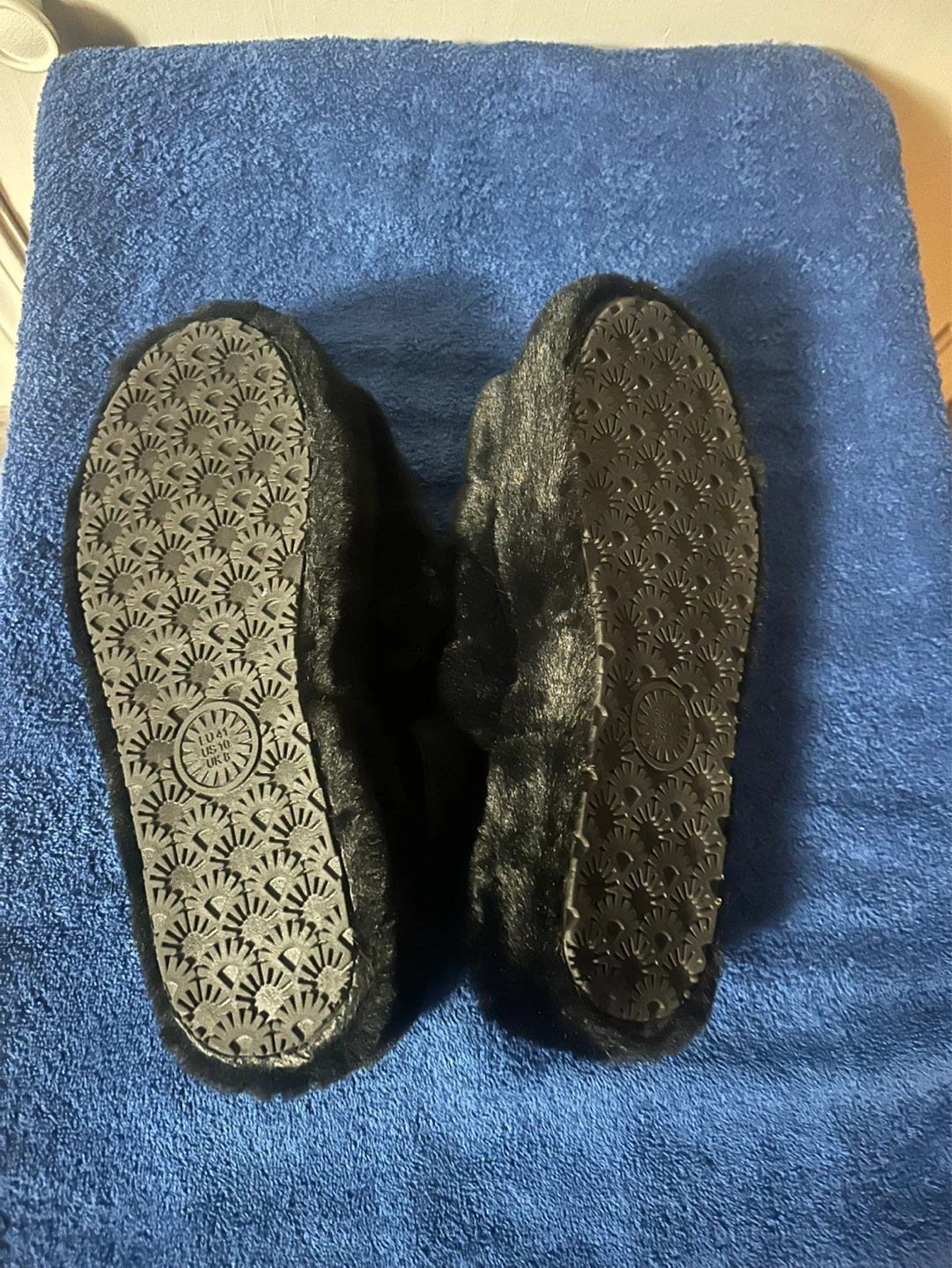 Black Faux Fur Slippers - photo 2