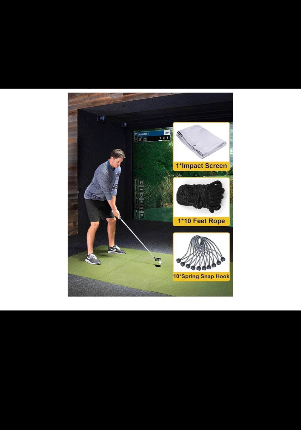 Indoor Golf Impact Screen and Accessories - photo 3