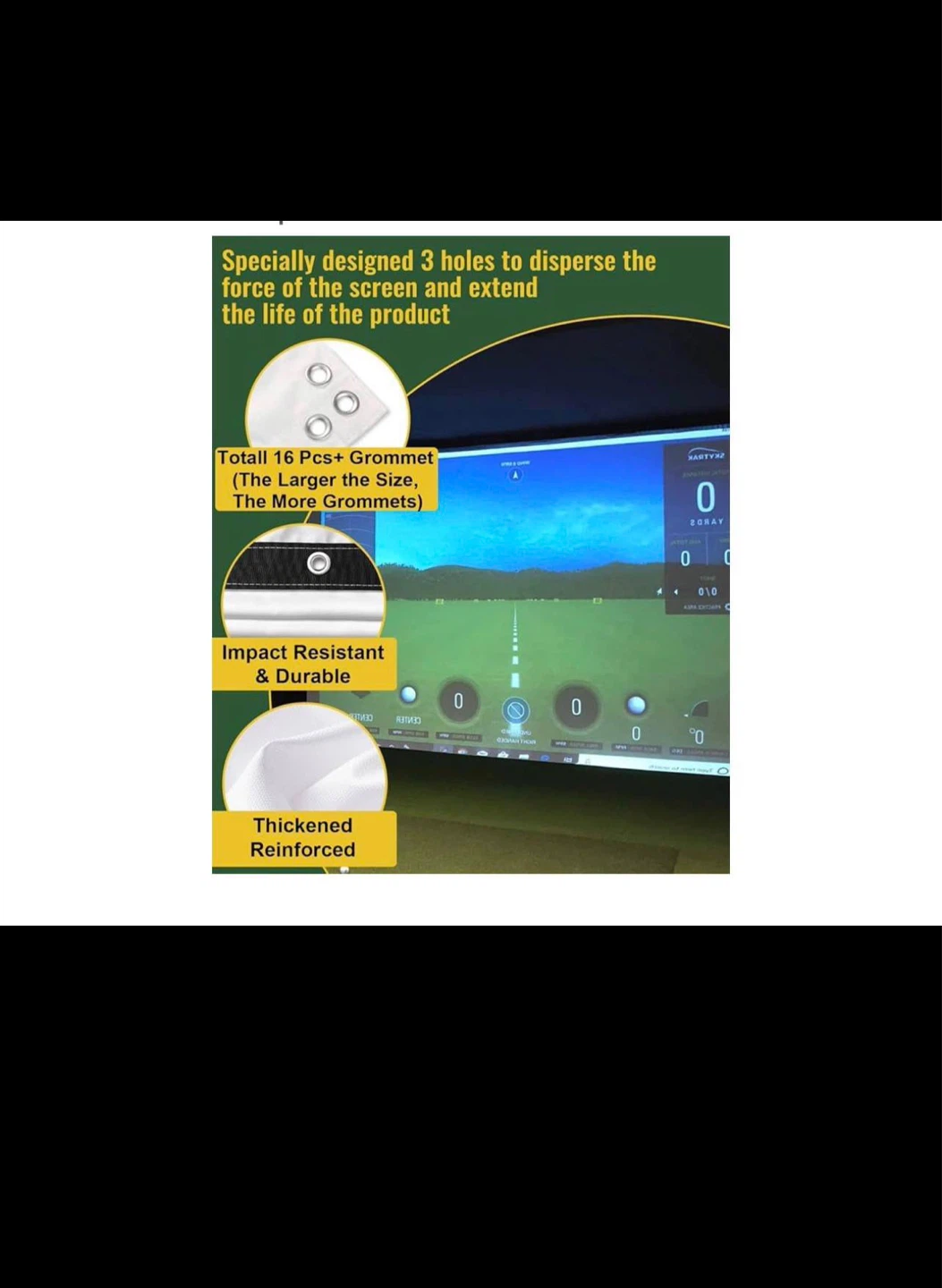 Indoor Golf Impact Screen and Accessories - photo 2