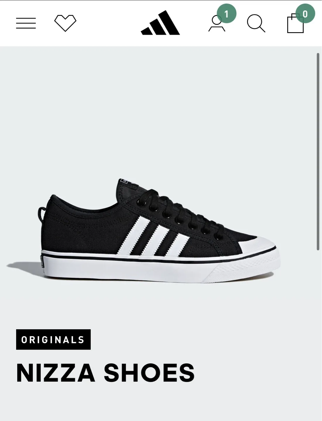 Adidas Nizza Shoes - Black and White - photo 4