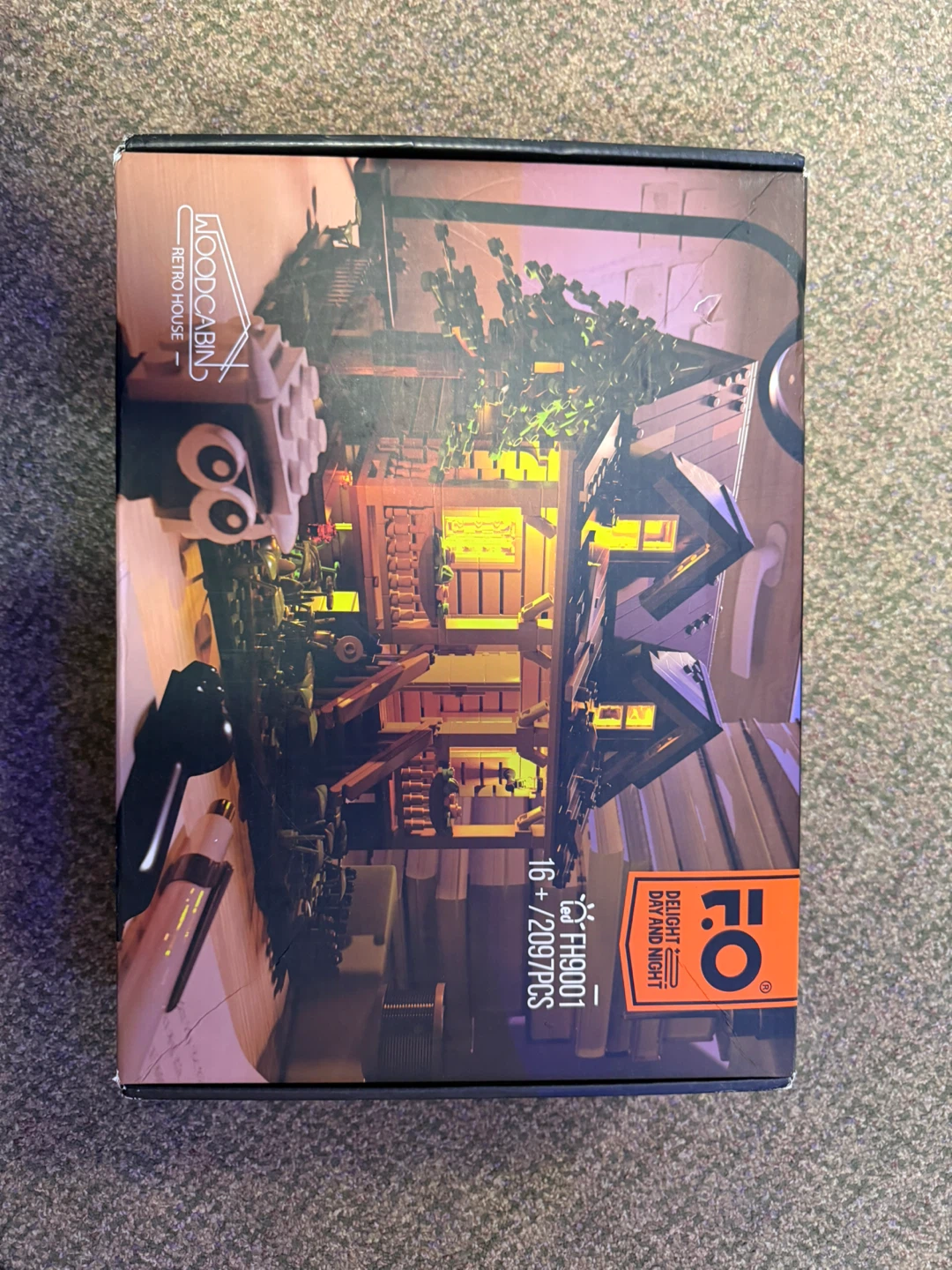 FUNWHOLE 2097-Piece Wood Cabin Building Set with LED Lighting - photo 2