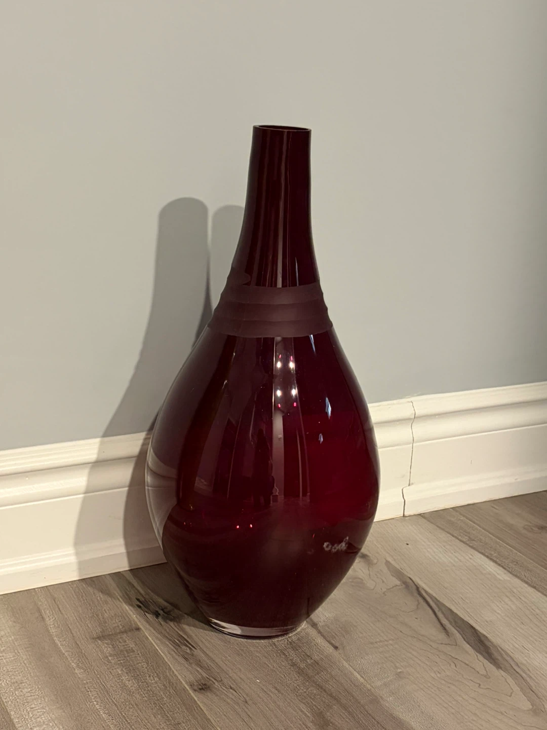 Deep Red Glass Vase