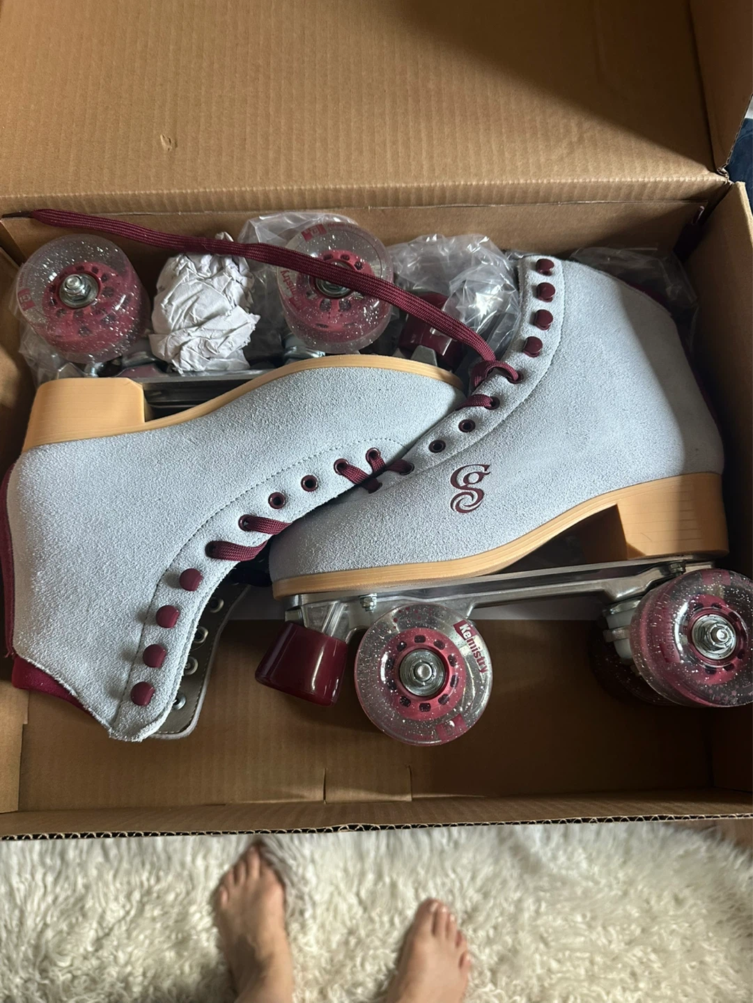 Carlin Candi Girl Blue/Burgundy Roller Skates
