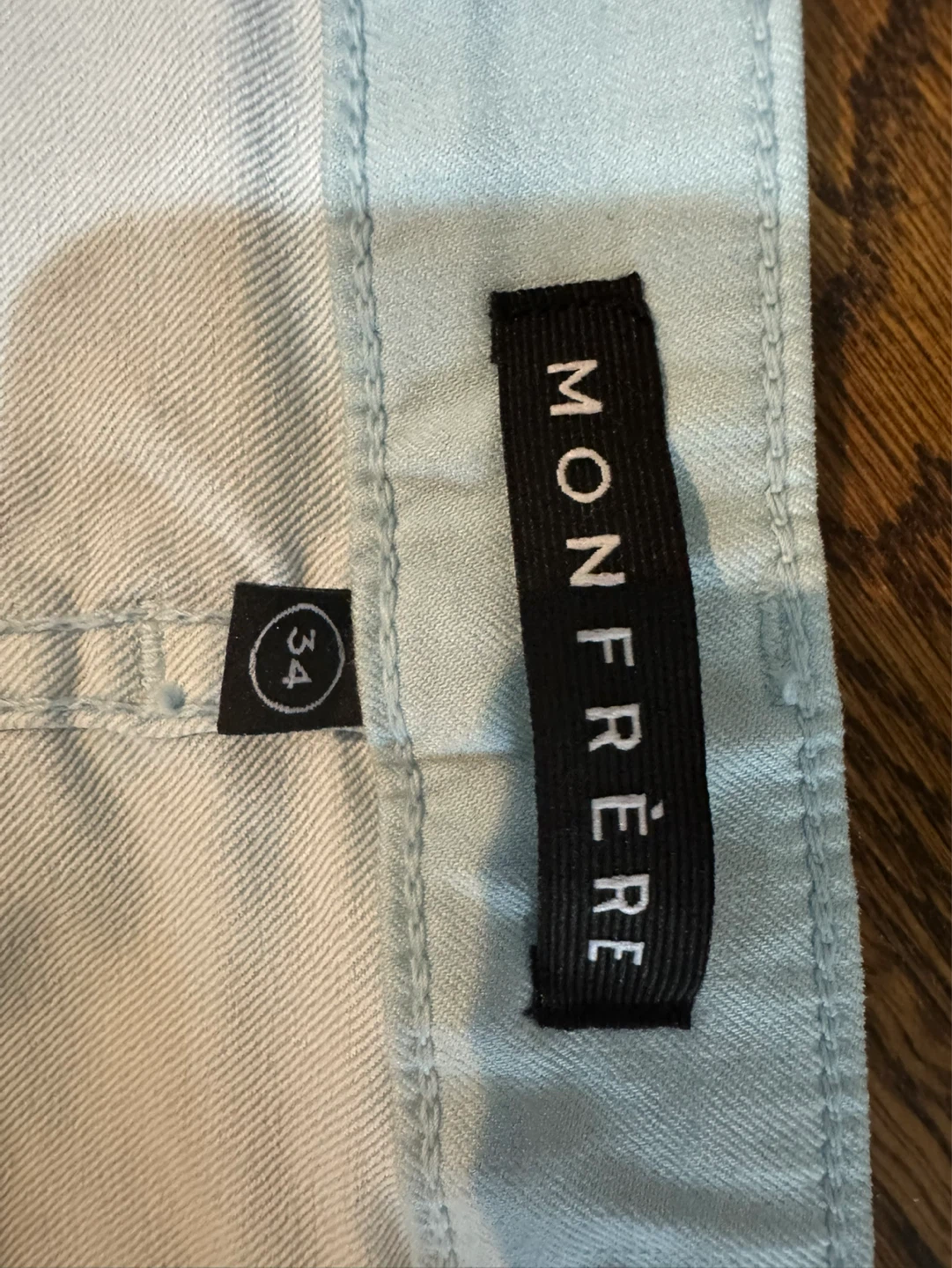 MONFRÈRE Light Blue Wash Denim Jeans Size 34 - photo 2