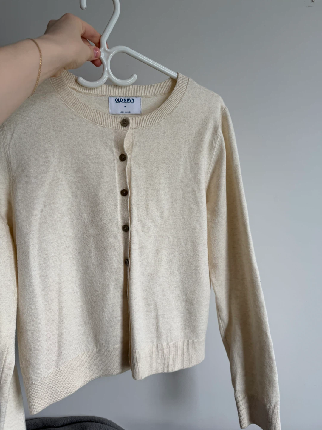 Old Navy Cream Button-Up Cardigan