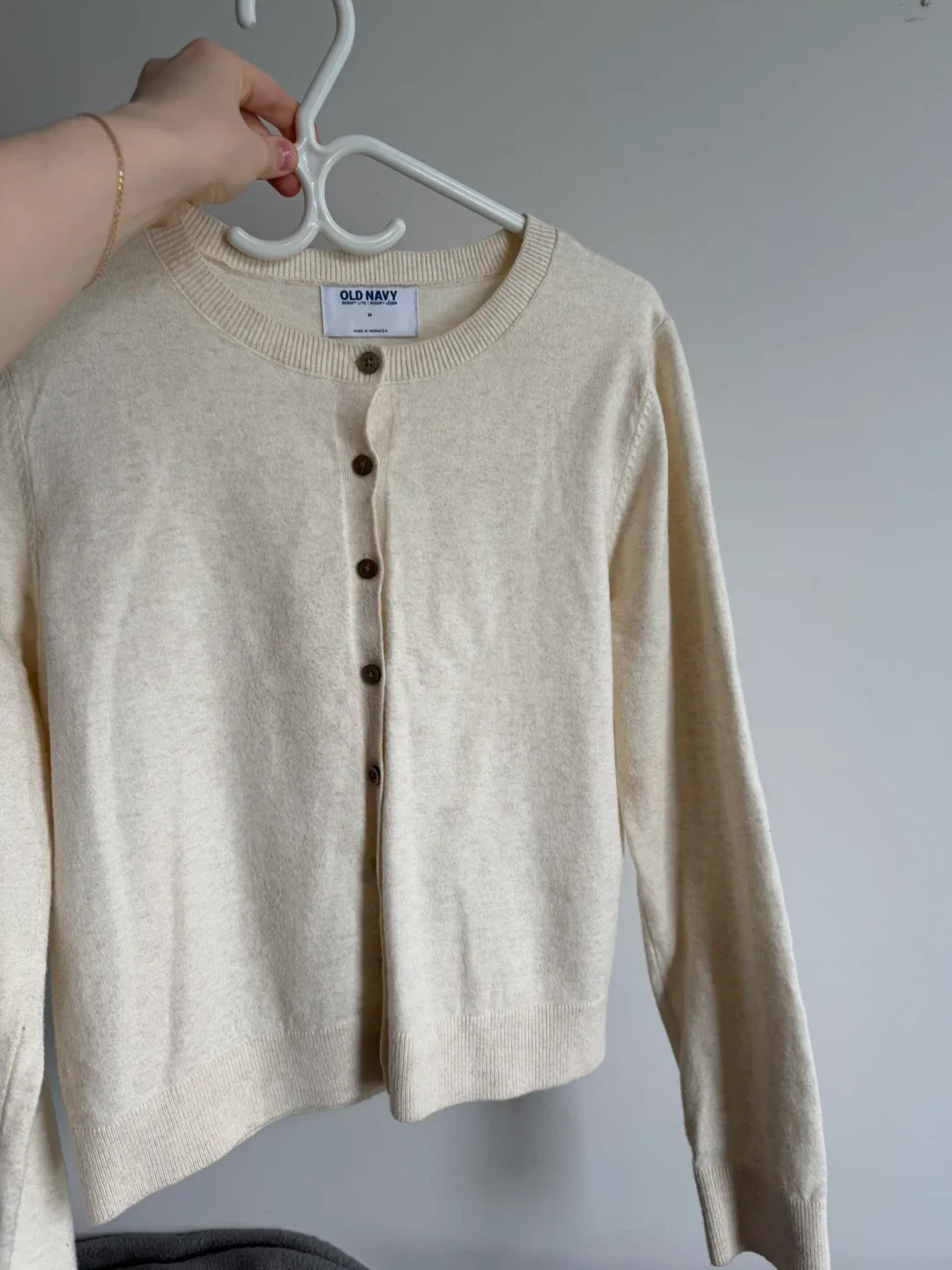Old Navy Cream Button-Up Cardigan