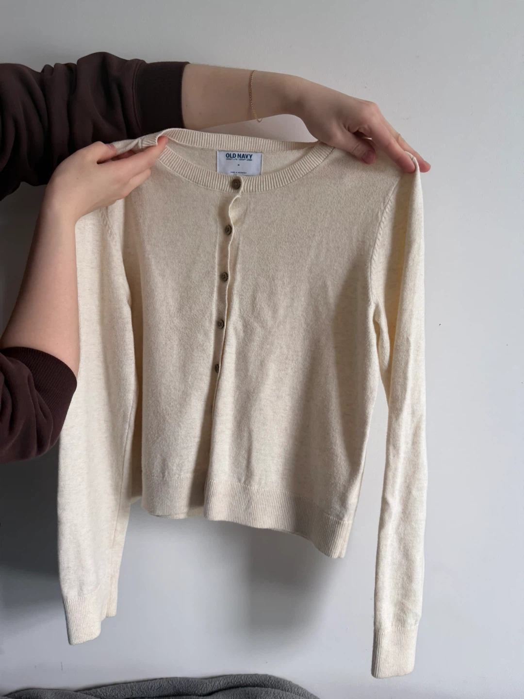 Old Navy Cream Button-Up Cardigan - photo 2