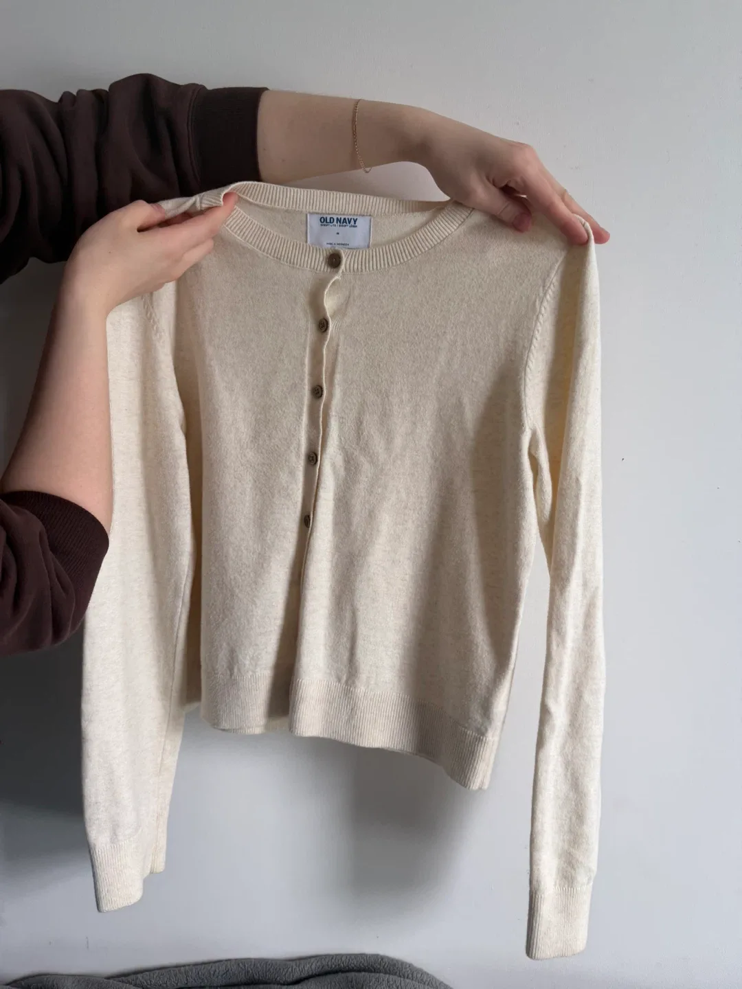 Old Navy Cream Button-Up Cardigan - photo 2