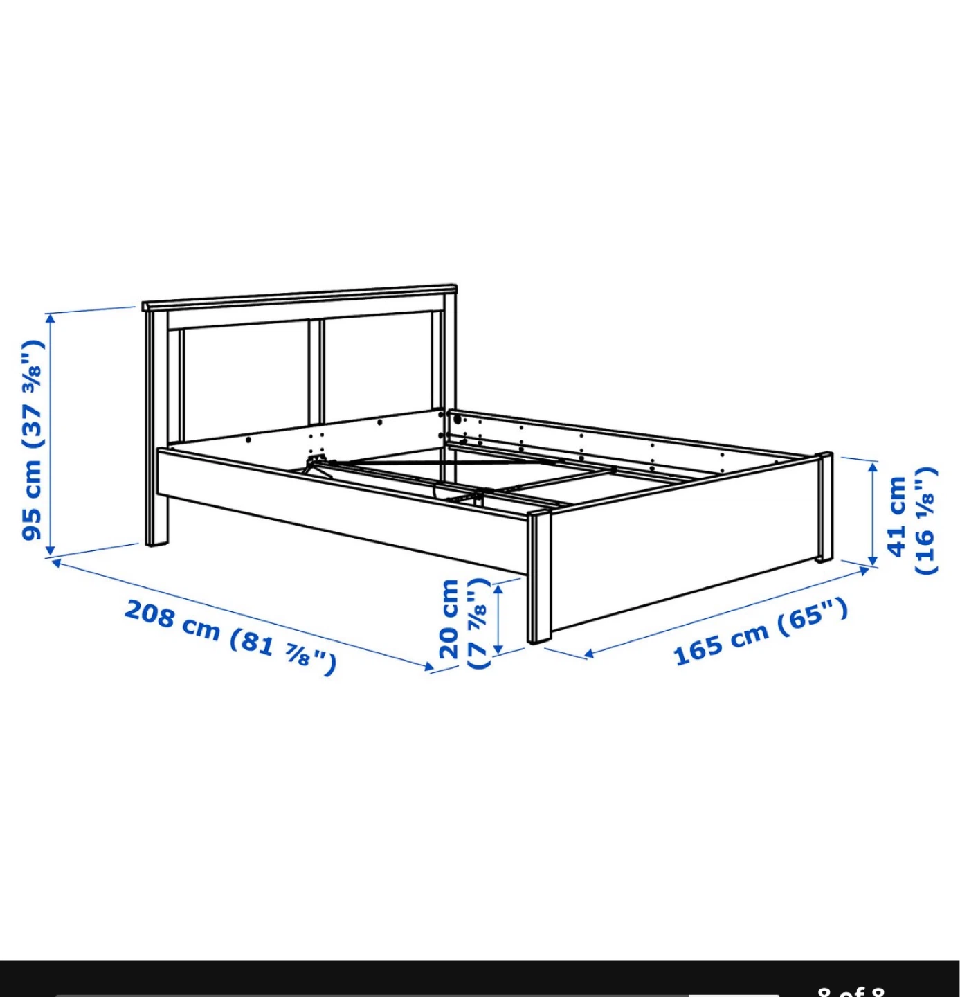Ikea songesand queen bed frame - photo 2