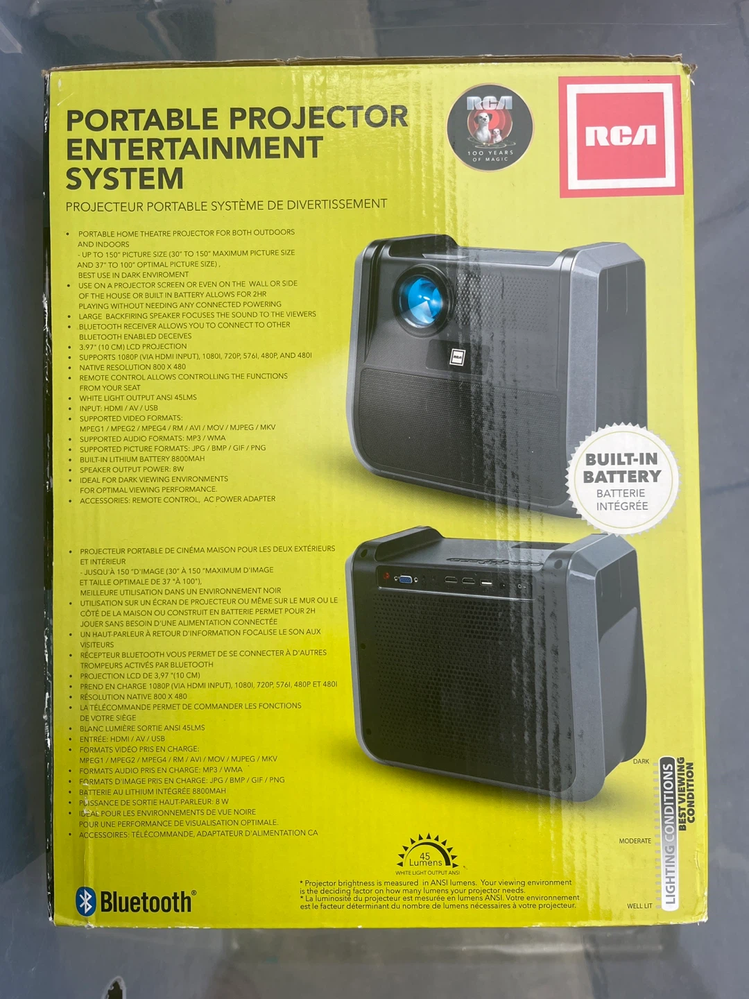RCA Portable Projector Entertainment System