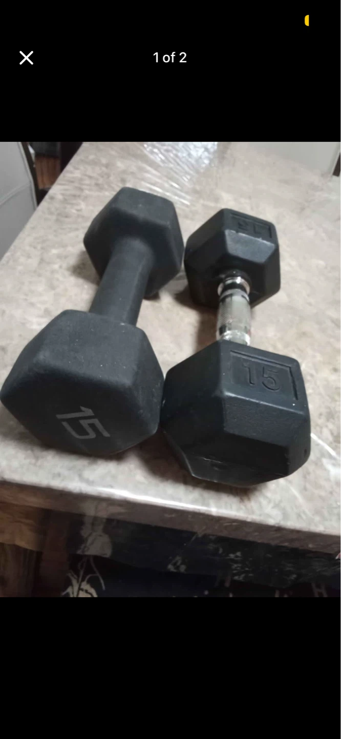 Pair of 15lb Dumbbells - photo 2