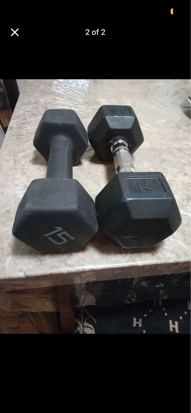 Pair of 15lb Dumbbells