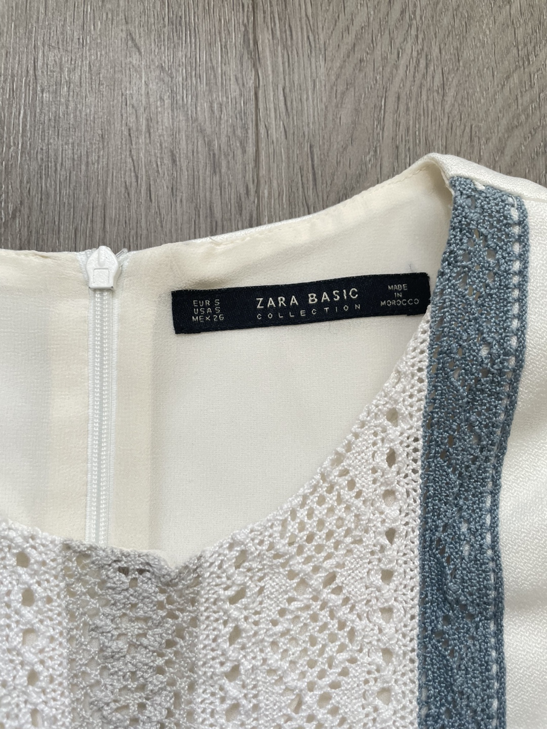 ZARA BASIC White Lace Detail Sleeveless Dress - Size S - photo 2