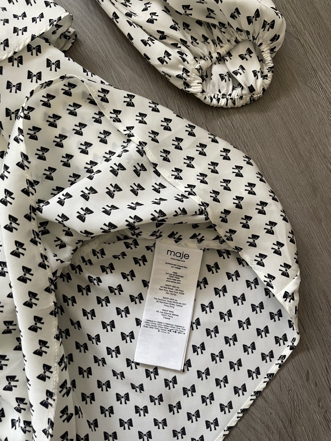Maje Tiered Ruffle Dress with Bow Print, size 38 - photo 5