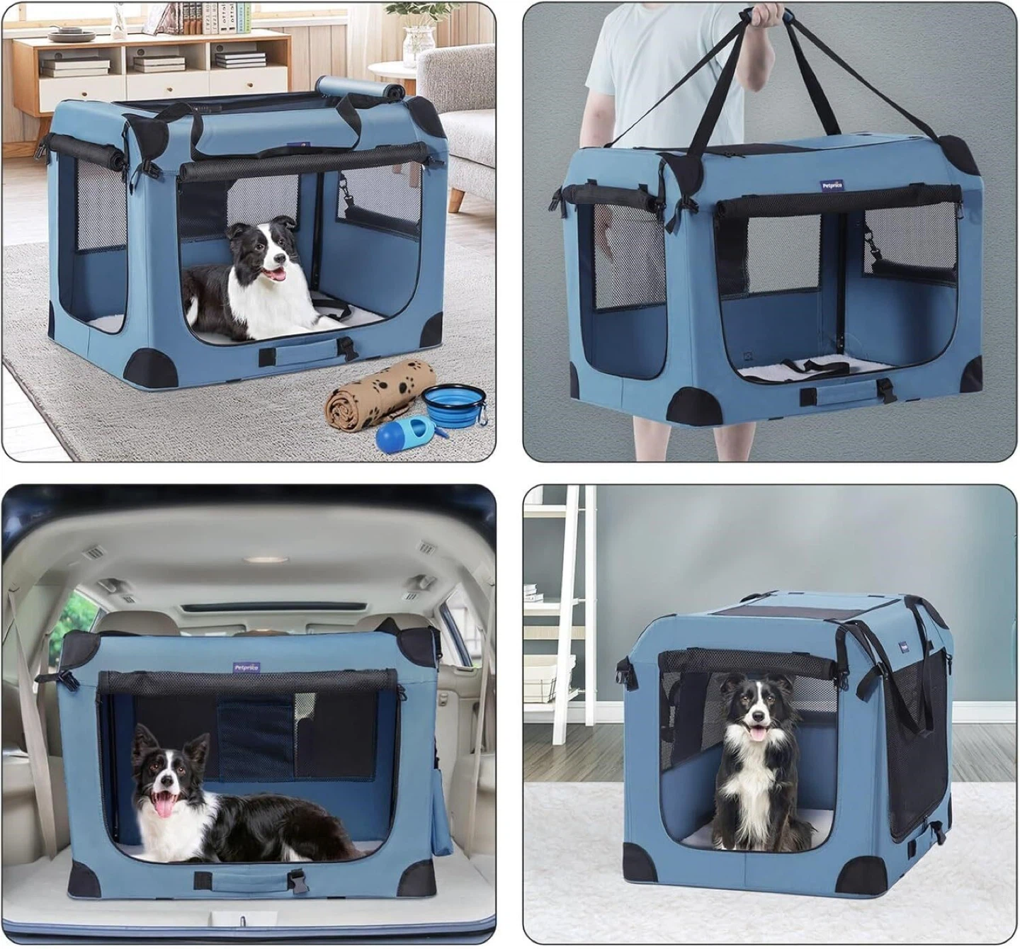 Petprsco Portable Dog Crate, Collapsible - Sz Medium - photo 2
