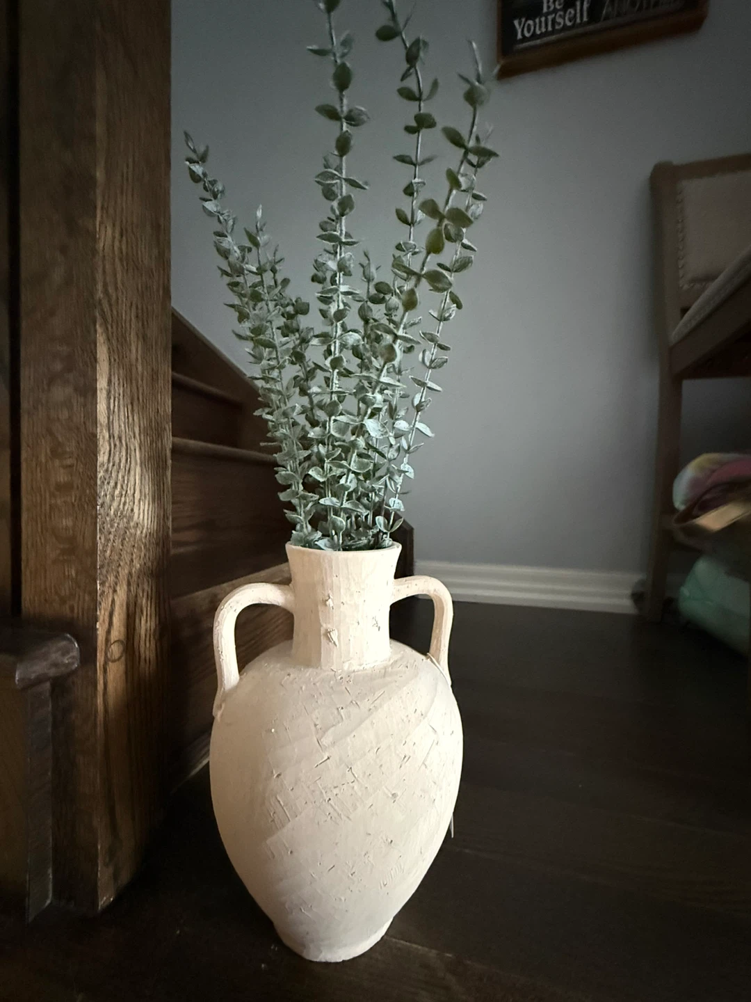 Decorative Ceramic Vases with Handles - Beige and White - photo 2