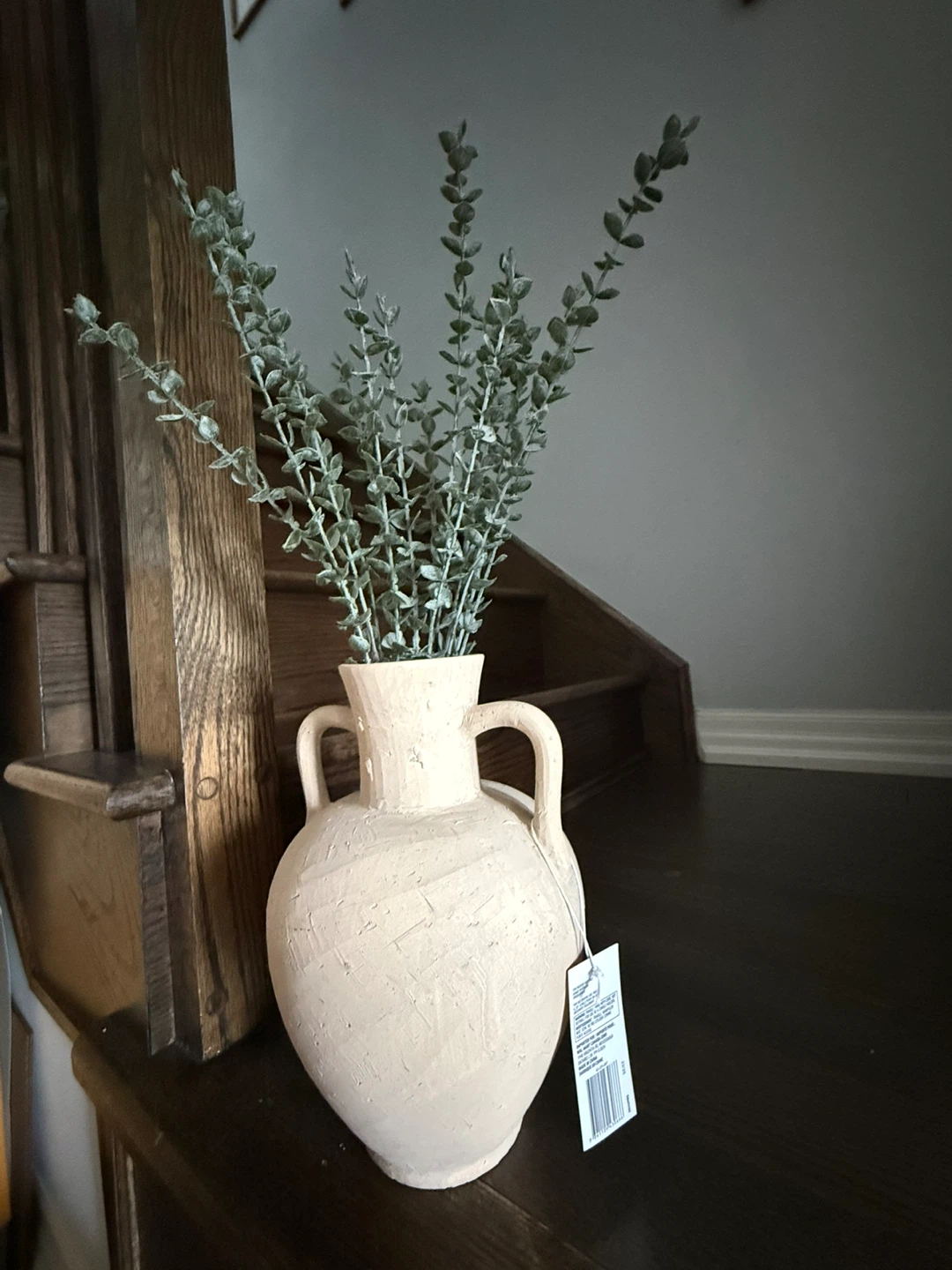 Decorative Ceramic Vases with Handles - Beige and White - photo 4