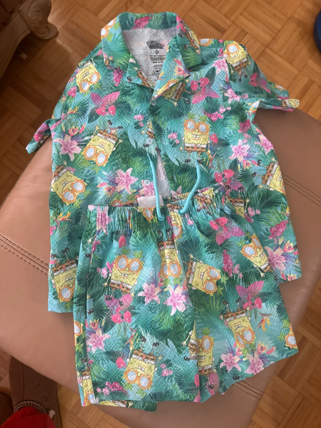 SpongeBob SquarePants Tropical Hawaiian Shirt and Shorts Set