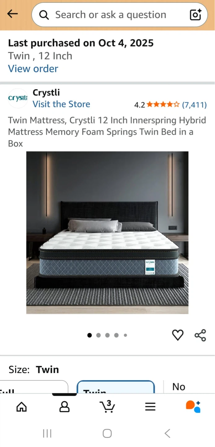 Twin Bed Set  (Frame + Mattress + Waterproof Protector) - photo 5