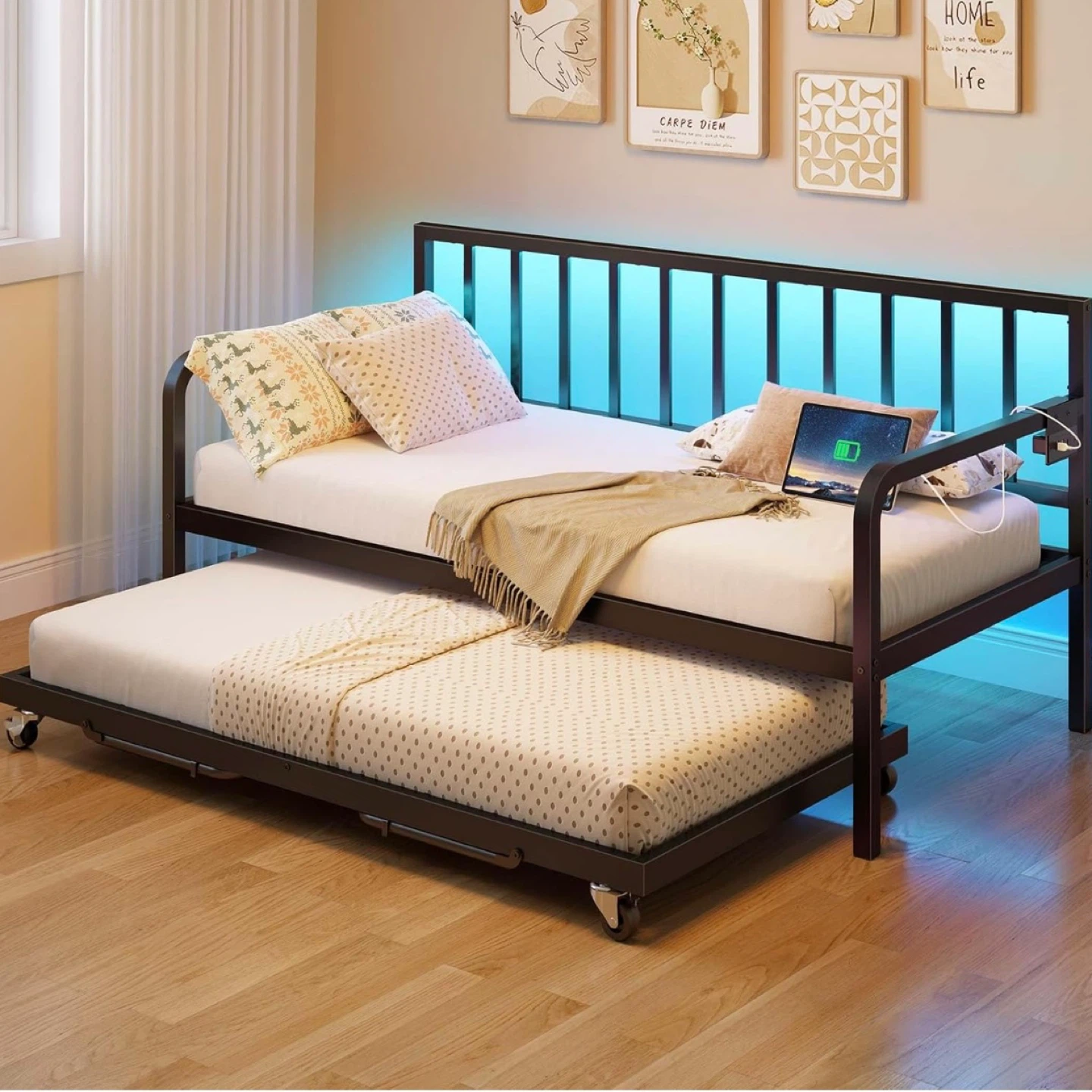 Twin Black Metal Daybed - photo 2