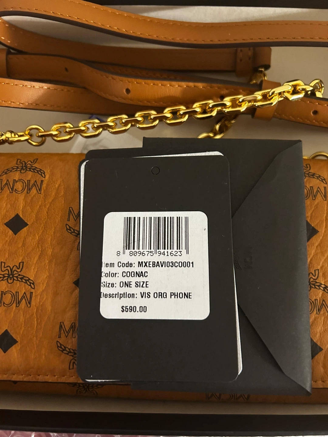 MCM Visetos Original Phone Wallet Cognac - photo 3