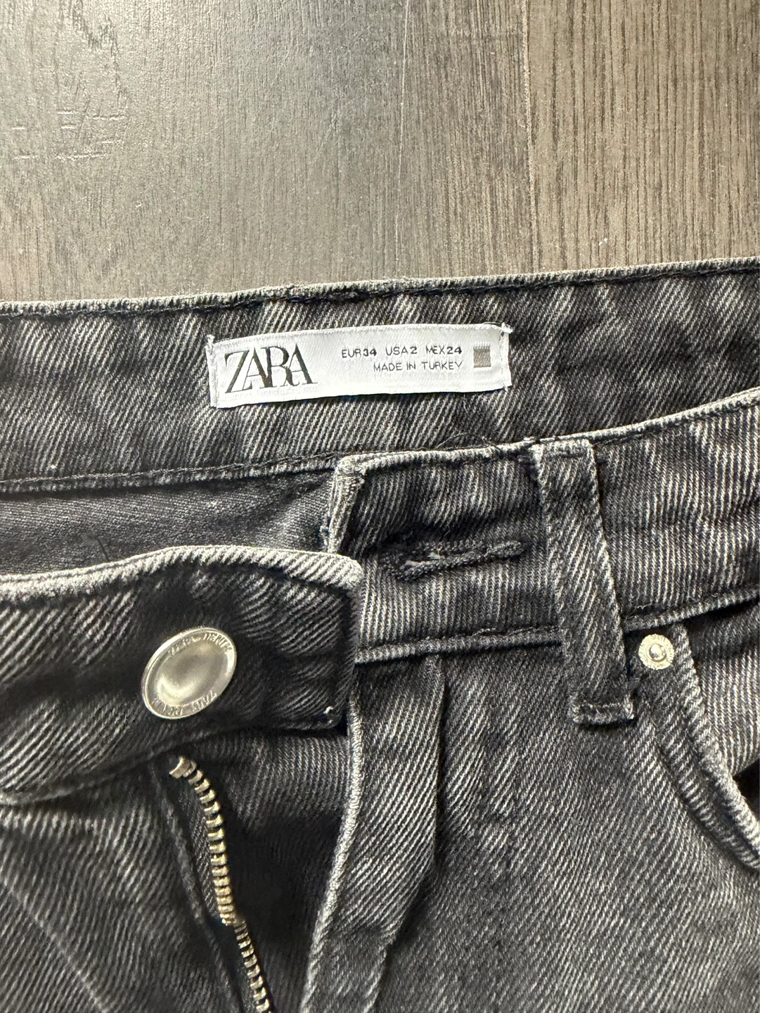 ZARA Women's Grey Denim Jeans Size US 2 - photo 2
