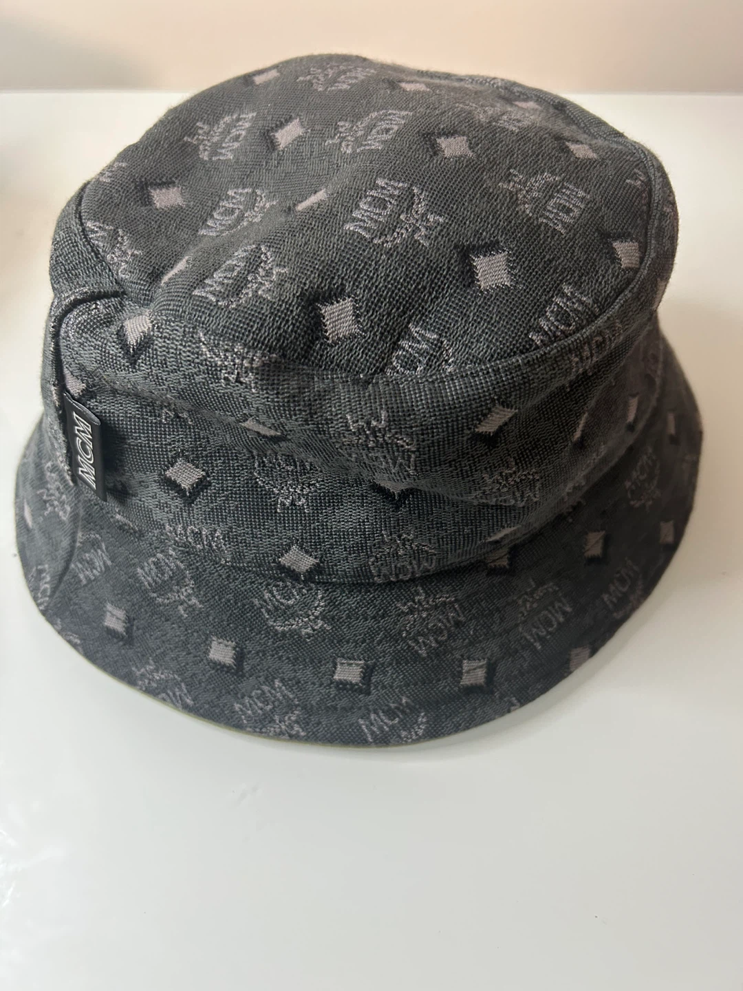 MCM Bucket Hat - Grey Monogram