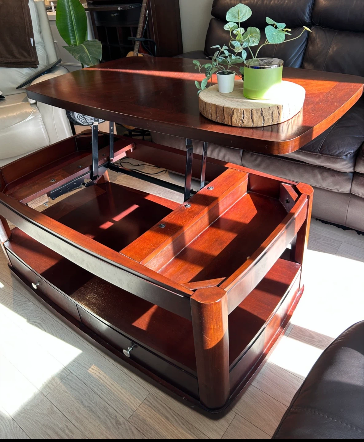 Lift Top Coffee Table with Storage - photo 3