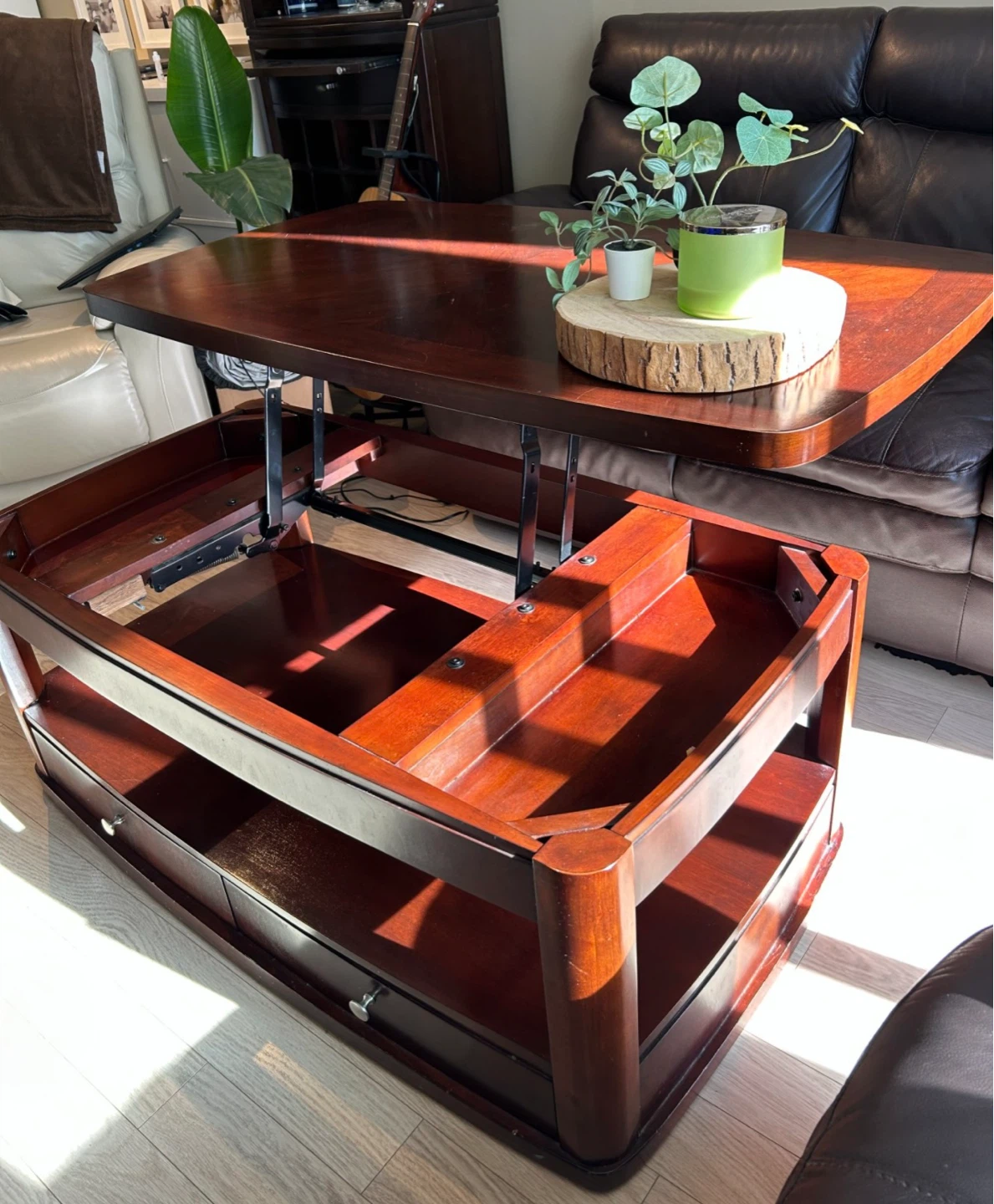 Lift Top Coffee Table with Storage - photo 4