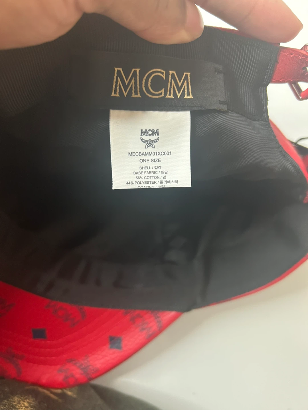 MCM Red Visetos Baseball Cap - photo 3