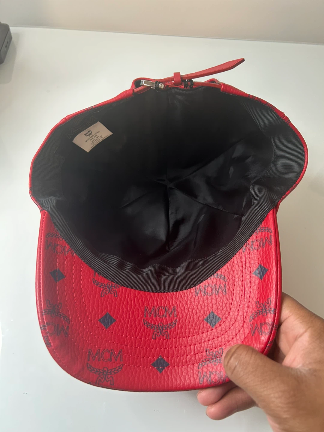 MCM Red Visetos Baseball Cap - photo 2