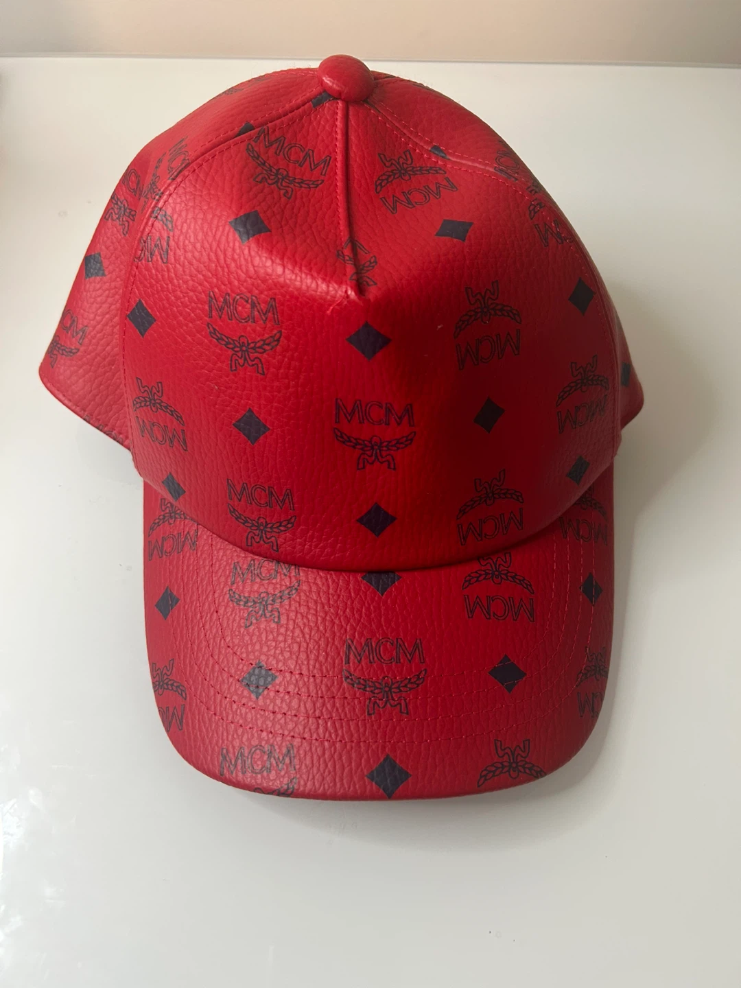 MCM Red Visetos Baseball Cap