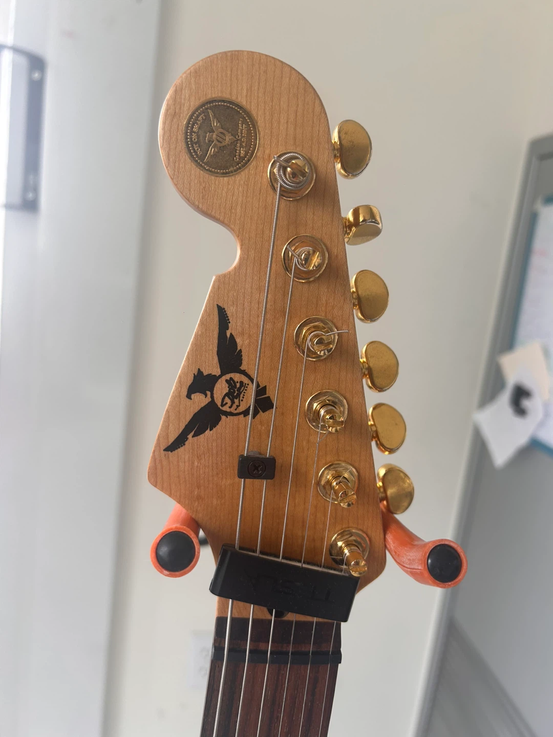 Dots on Neck Electric Guitar - Natural Flame Top - photo 2