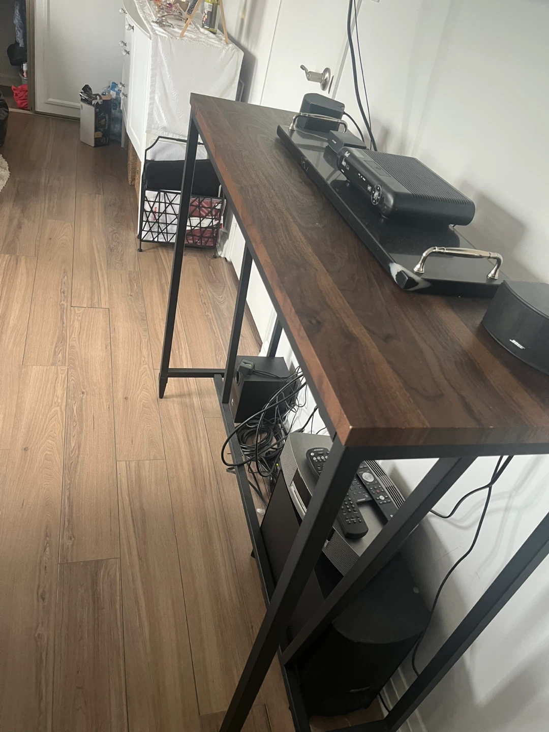 Console Table with Dark Wood Top - photo 3