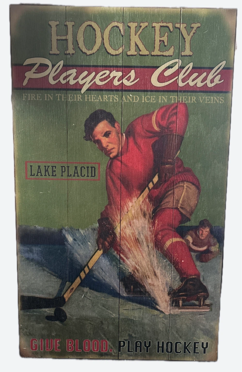 Lake Placid Hockey Club Wood Signs