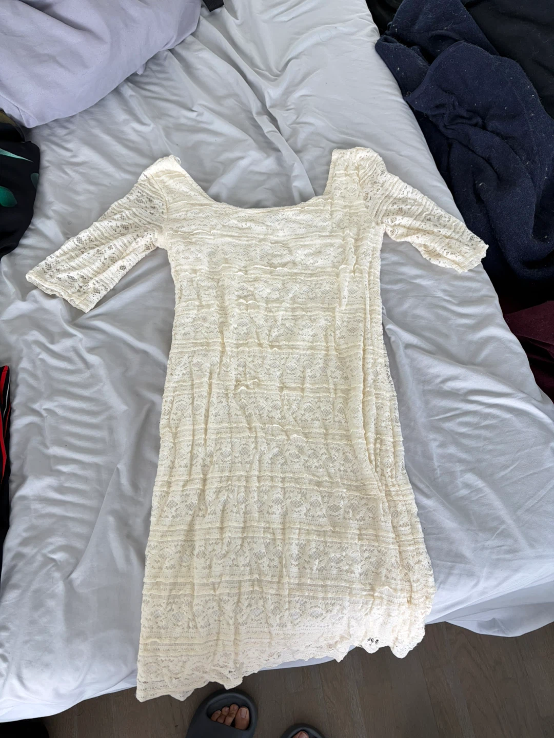 Cream Lace Dress