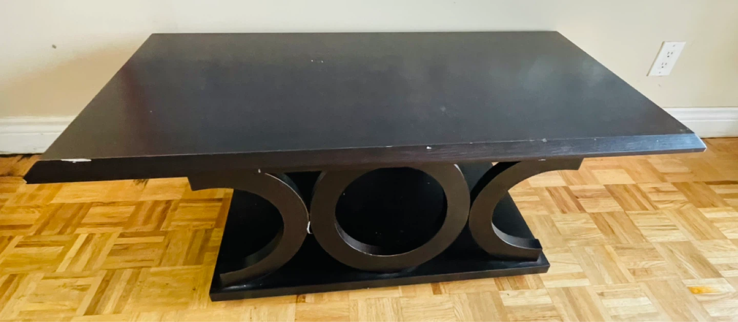 Dark Brown Leather Loveseat