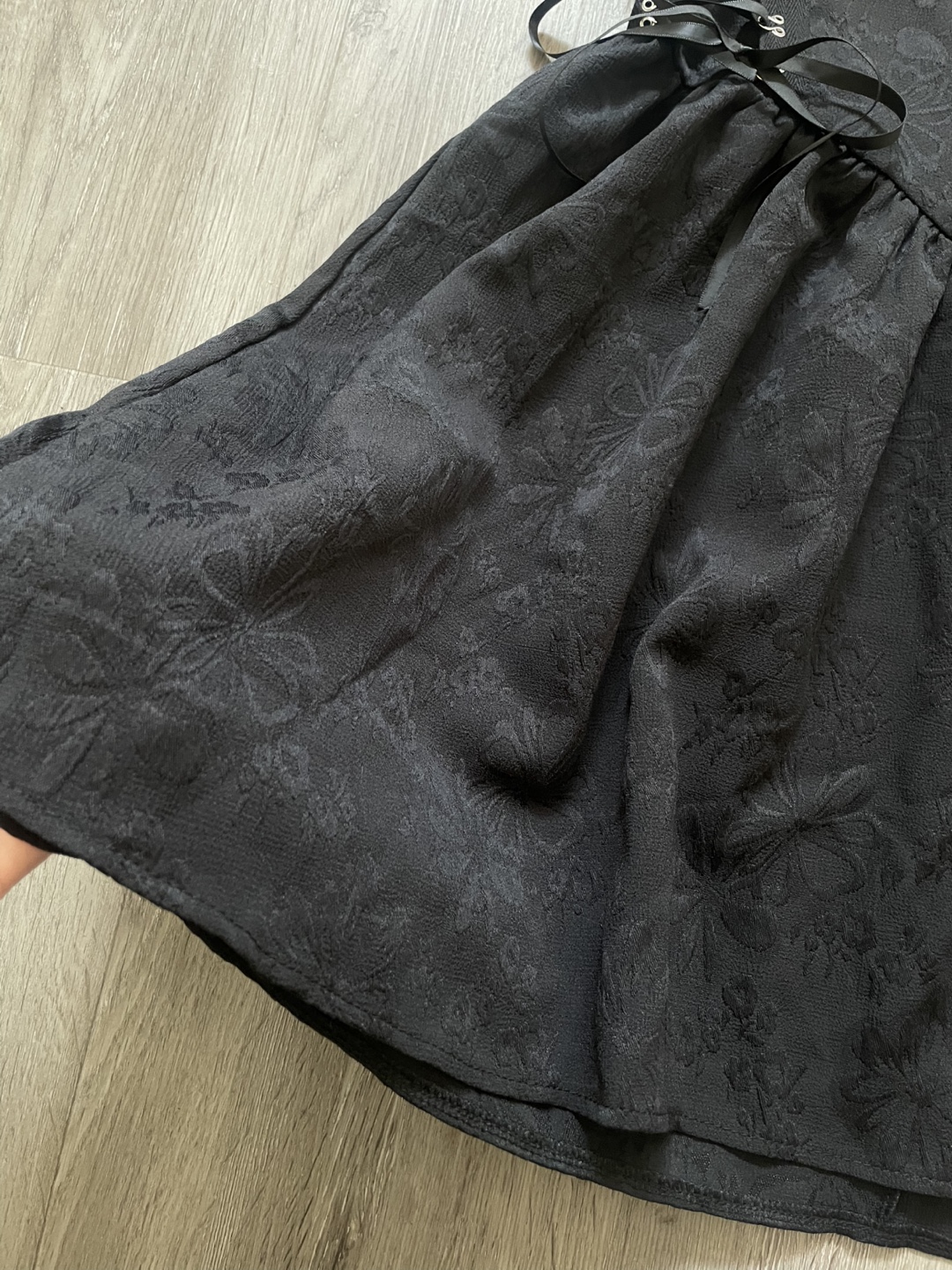 Black Jacquard Corset Halter Dress, size S - photo 5
