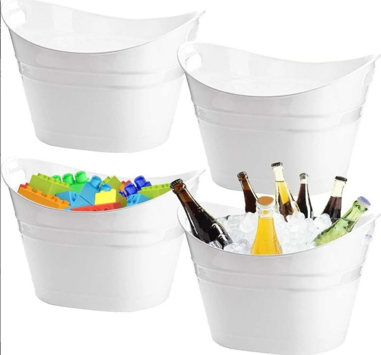 Brand New 4 Pack Beverage Tub, 18L Plastic