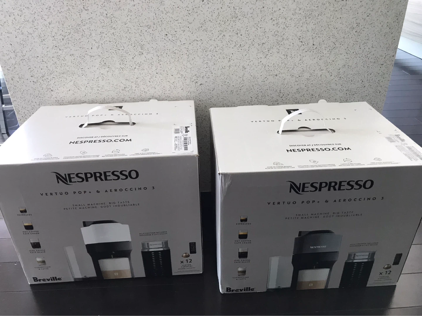 Nespresso Vertuo Pop+ Bundle-Aeroccino 3 Milk Frother. $175 Each