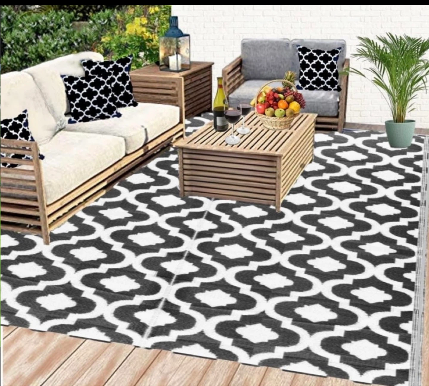 Factory Sealed BalajeesUSA Outdoor Patio Rugs Clearance 9'x12' - photo 2