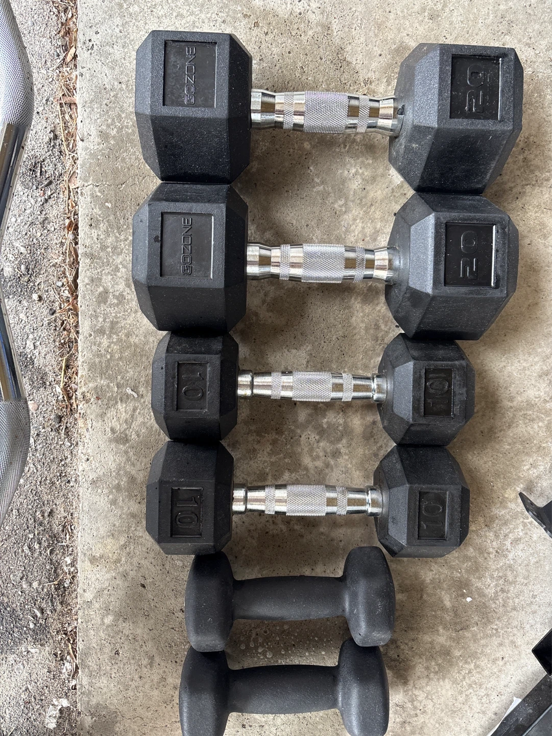 Dumbbell Set and 40 lbs barbell rod