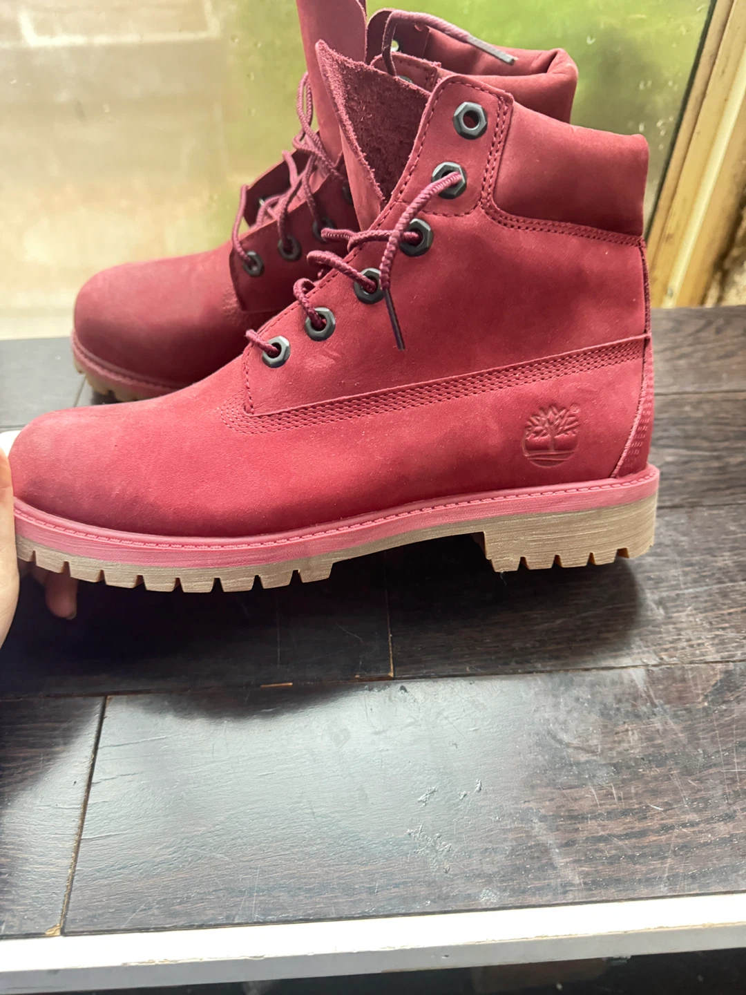 Timberland Red Suede Boots size US 5.5