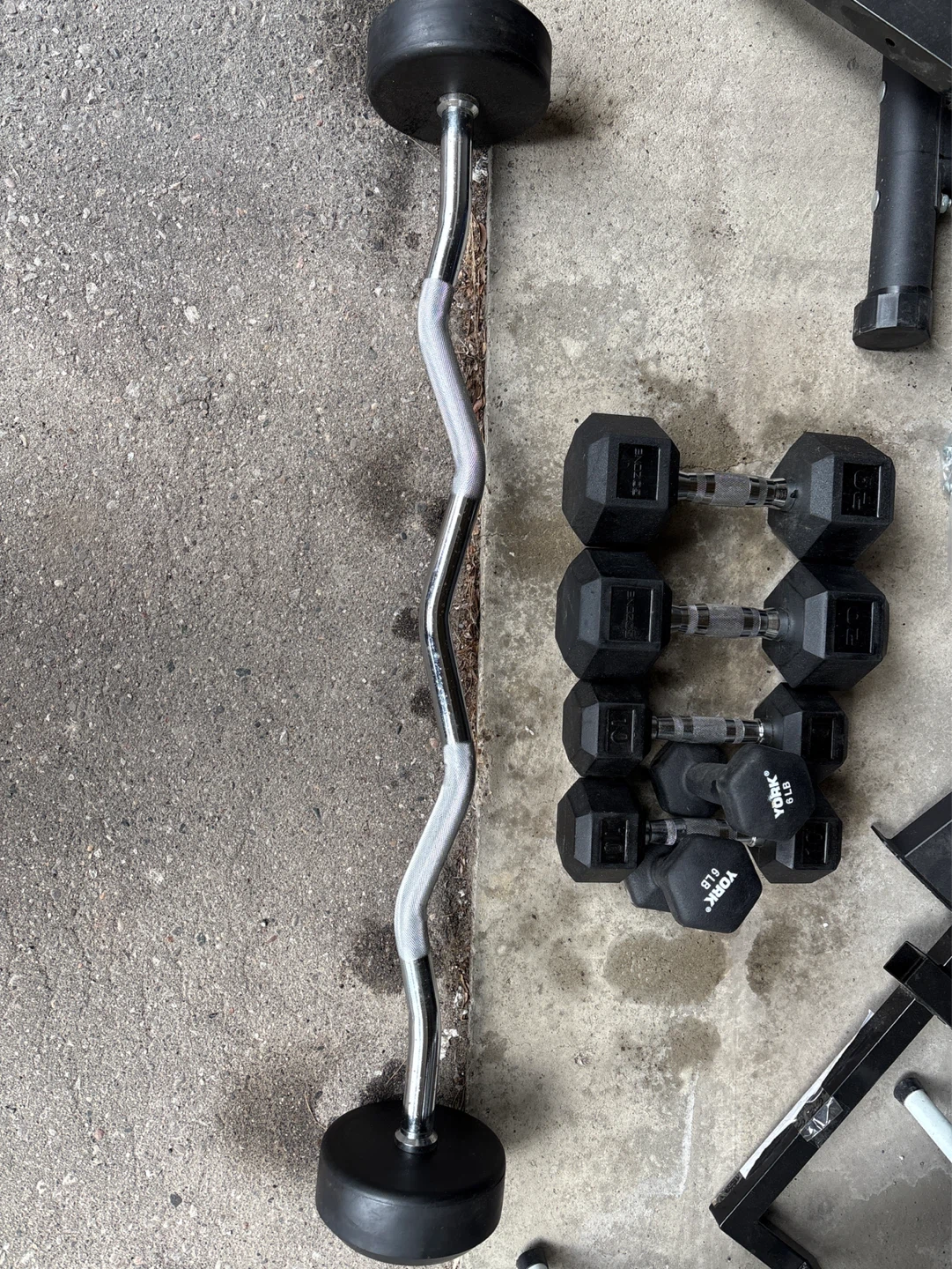 Dumbbell Set and 40 lbs barbell rod - photo 3