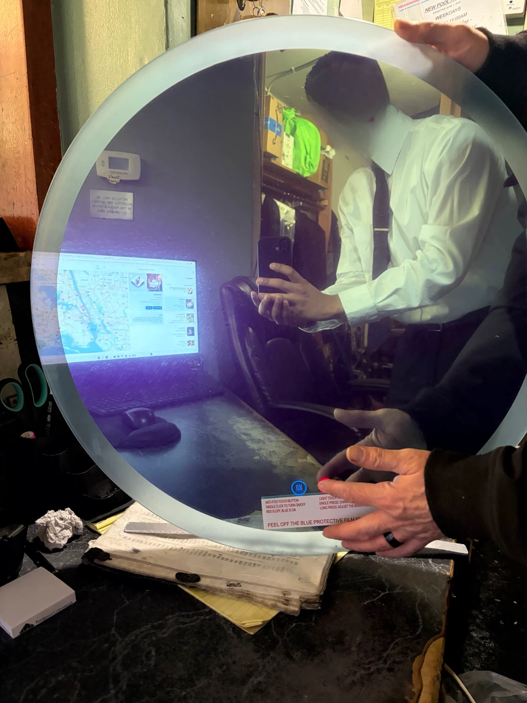 Round LED Lighted Mirror
