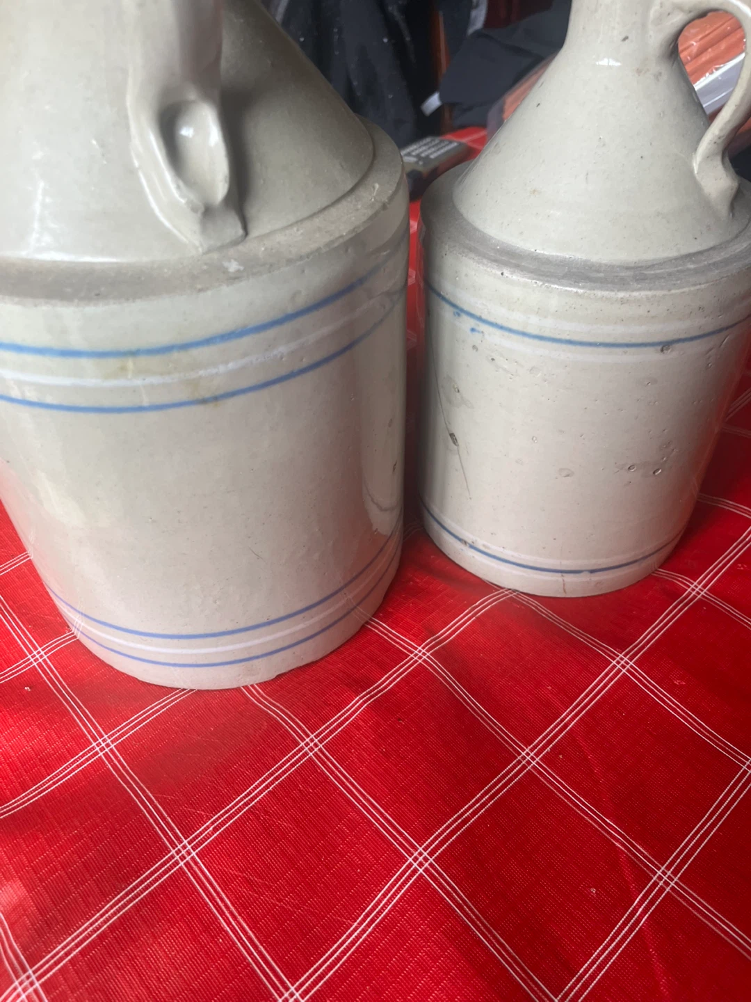 Two Vintage Stoneware Jugs with Corks - photo 4
