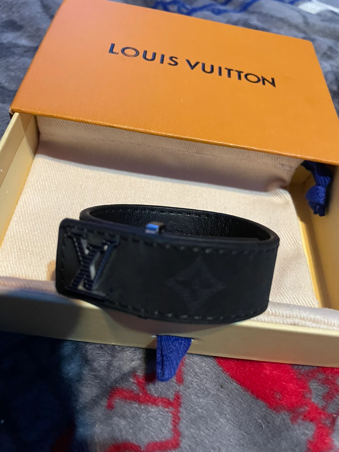Louis Vuitton Black Leather Bracelet - photo 2