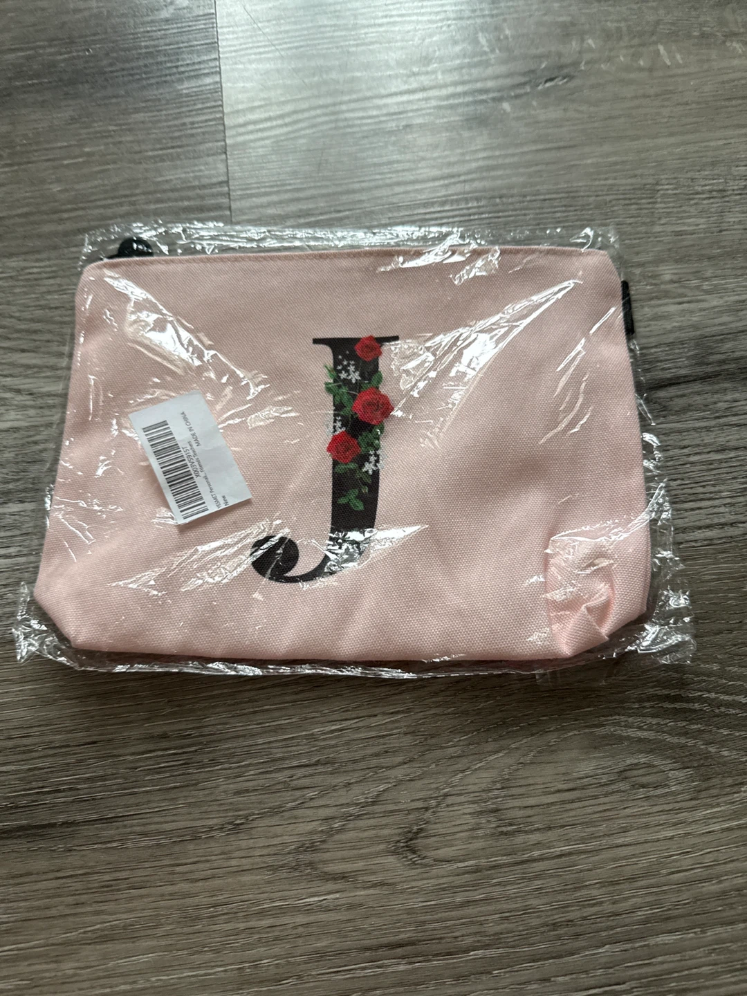 Pink Canvas Pouch with Floral Letter - photo 2