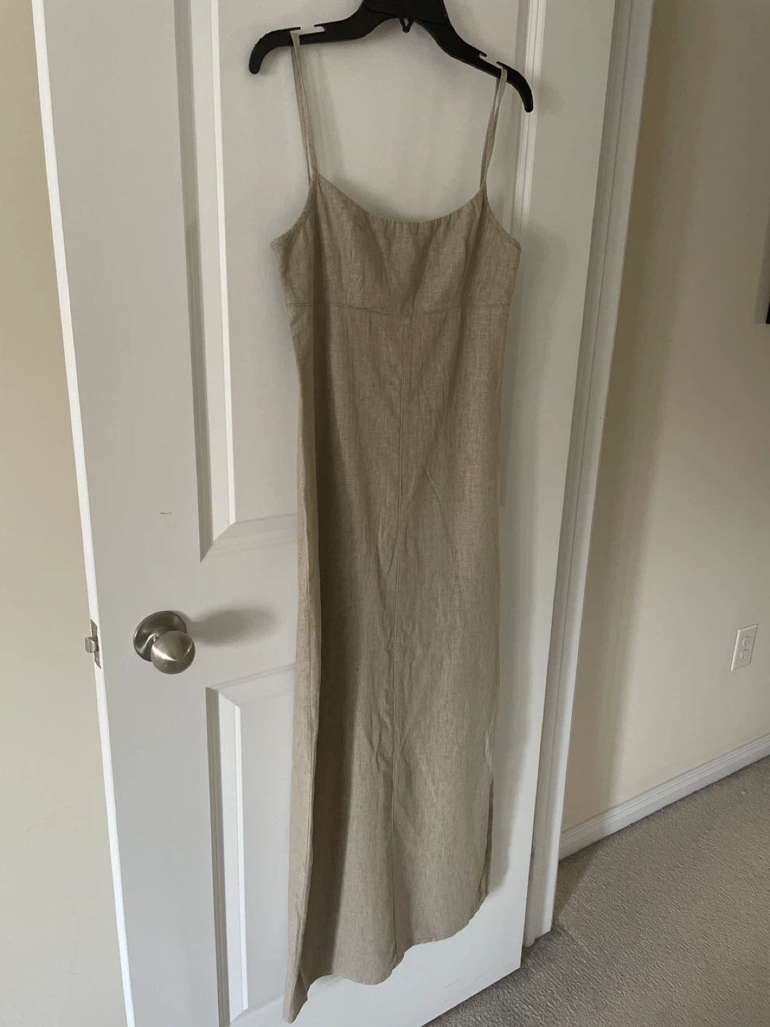 Dalmys Linen Blend Dress - Beige - Size 5